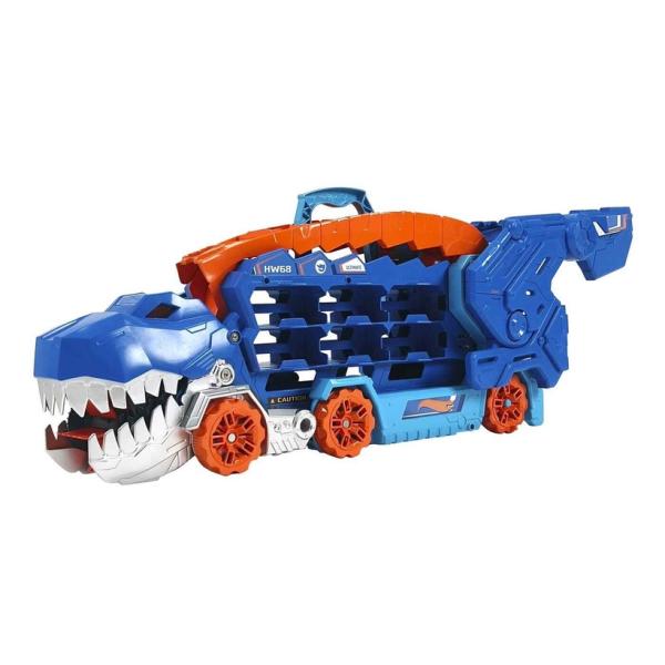 Hot Wheels Camion de Tiranosaurio Rex Transportador 4a+